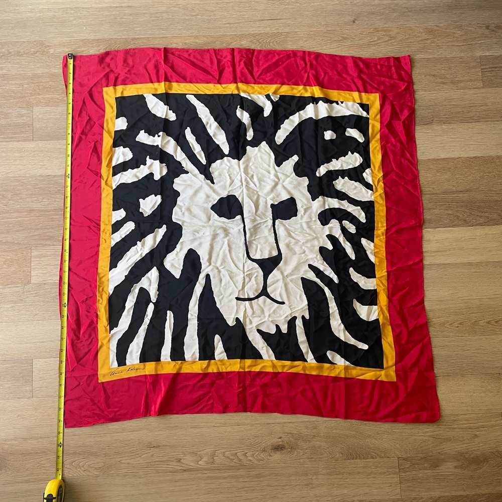 Vintage Lion Silk Scarf